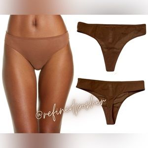 Skims Mesh Built Up Thong size XS Jasper NWT